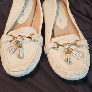 ANTONIO MELANI White Leather  Loafers